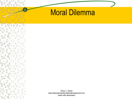 Moral Dilemma - EIworkshopEAFIT