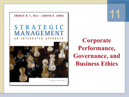 Chapter 11 Corporate Performance, and Governance, and Business
