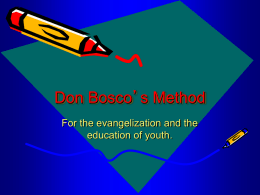 Don Bosco`s Method