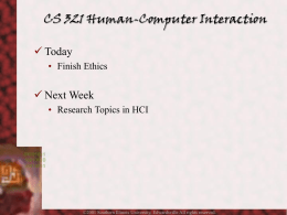 Powerpoint version - Human Computer Interaction