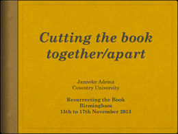 Cutting the book together/apart - Open Reflections