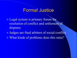 Formal Justice