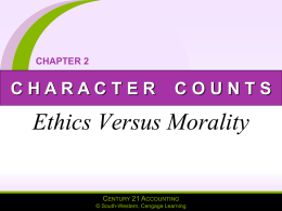 Ethics Versus Morality
