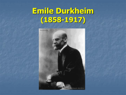 Durkheim`s Ideas
