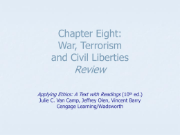 Chapter Eight: Terrorism and Civil Liberties