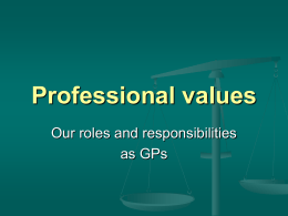 professional values