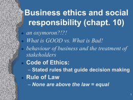 Ethics Lesson 2