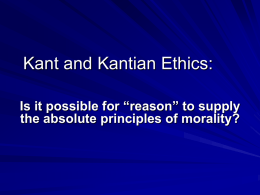 Kant and Kantianism