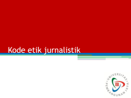 Kode etik jurnalistik
