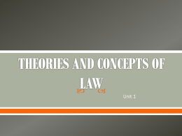 theories and concepts of law