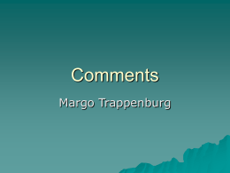 Comments - Margo Trappenburg