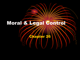 Moral & Legal Control - People Server at UNCW