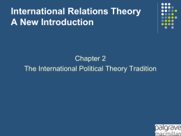 The International Political Theory Tradition Chapter 2 Powerpoint