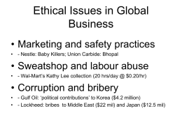 Ethical Issues in Global Business