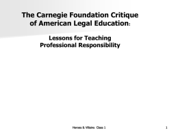 The Carnegie Foundation Critique of American Legal Education