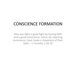 CONSCIENCE FORMATION