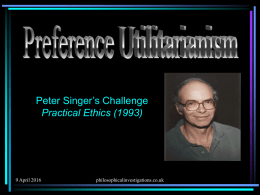 preference utilitarianism ppt