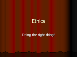 Ethics - plcelectives