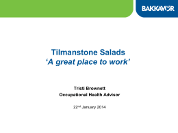 Tristi Brownett - Tilmanstone Salads