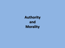 Authority and Morality