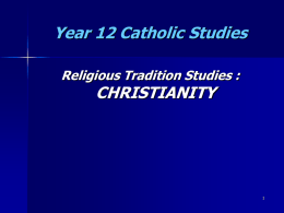 ETHICS and Morality CHRISTIANITY YR12