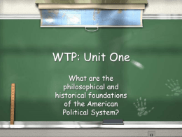 WTP: Unit One - TJ
