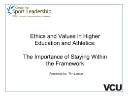 CSL – Ethics and Values Presentation