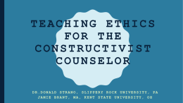 Teaching ethics for the constructivist counselor