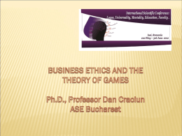 Business Ethics And Game Theory