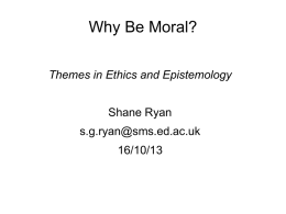 Why Be Moral?