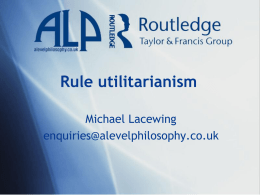 Rule utilitarianism