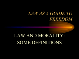 law as a guide to freedom