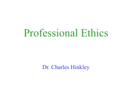 Professional Ethics - Txstate