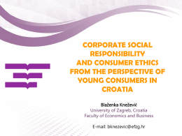 corporate social responsibility and consumer ethics from the