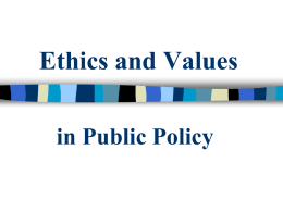 Ethics and Values - Georgetown Commons