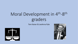 Moral Development in 4th-8th graders