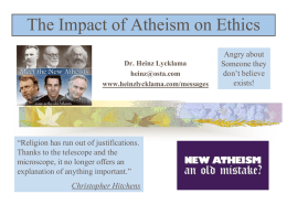 ImpactOfAtheism - Heinz Lycklama`s Website