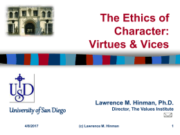 The Ethics of Character Virtues and Vices - clil-bocchi-discov-am