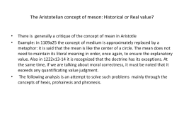 The Aristotelian concept of meson