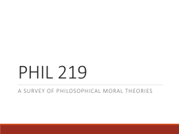 Survey of Philosophical Moral Theory