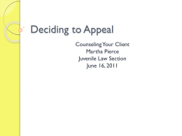 How to Make Your Juvenile Case “Appeal Proof”
