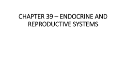 CHAPTER 39 * ENDOCRINE AND REPRODUCTIVE SYSTEMS