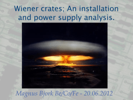 Wiener Crates * A Power Supply Analysis
