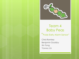 Team 4 Baby Peas *Pulse Early Alarm Sensor