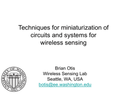 Techniques for Miniaturization of Circuits and Systems for Wireless