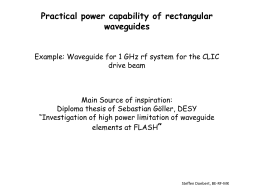 Practical power capability of rectangular waveguides