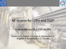A Hitch-Hiker*s Guide to the LEP3 RF System