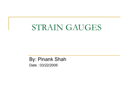 strain guages - Personal Web Pages