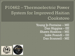 P10462 – Thermoelectric Power System for Improved Haitian