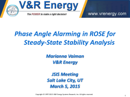 Phase Angle Alarming VR Energy JSIS 3-4-2015